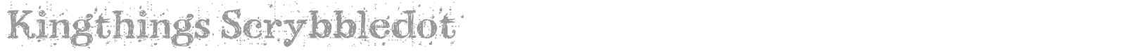 Kingthings Scrybbledot font preview